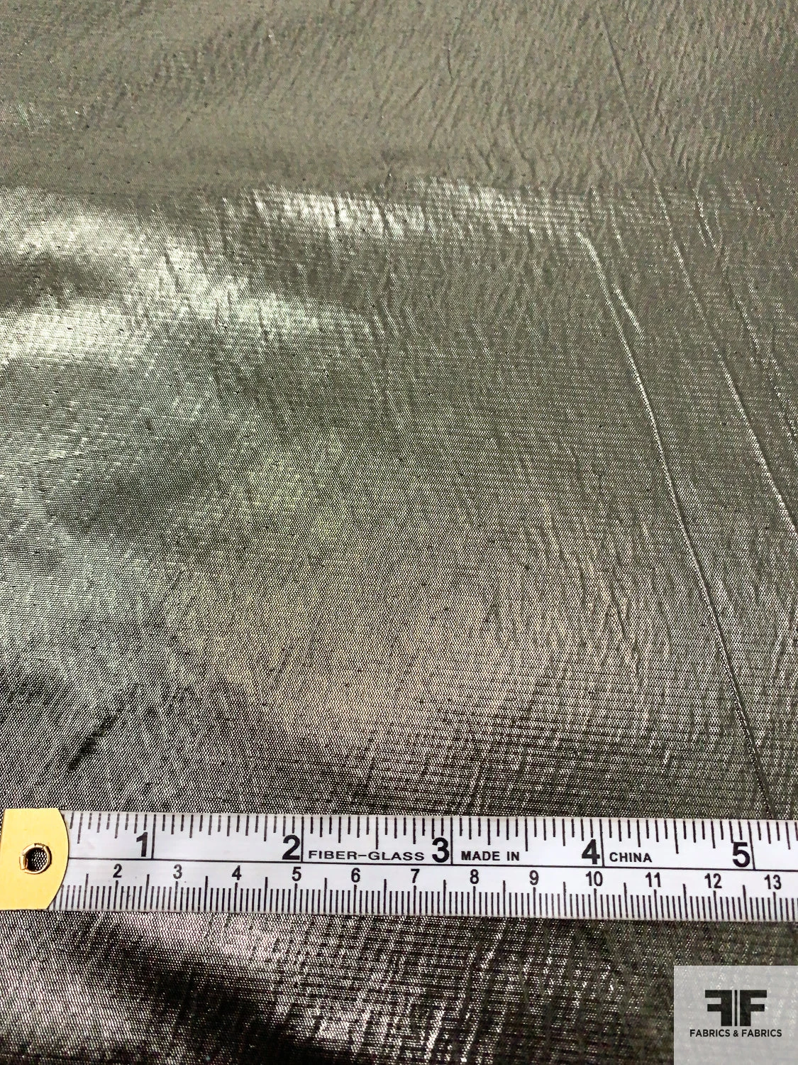 Italian Faille-Look Lamé - Metallic Army Green 7 Italian Faille-Look Lamé - Metallic Army Green - Image 5