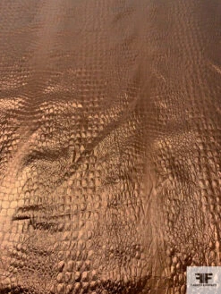 Italian Reptile Pattern Embossed-Look Lamé - Brown Copper 16 Italian Reptile Pattern Embossed-Look Lamé - Brown Copper -Fabrics And Fabrics Store 17744 4