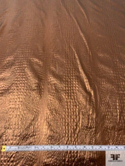 Italian Reptile Pattern Embossed-Look Lamé - Brown Copper 18 Italian Reptile Pattern Embossed-Look Lamé - Brown Copper -Fabrics And Fabrics Store 17744 6