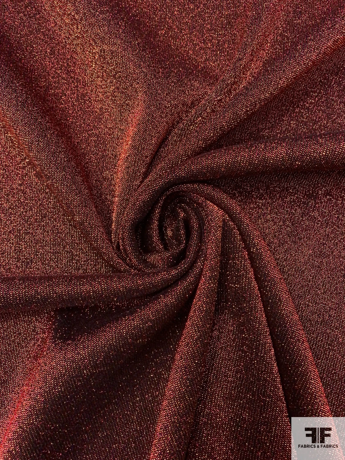 Italian Stretch Lamé Suiting - Metallic Red / Gold / Black 5 Italian Stretch Lamé Suiting - Metallic Red / Gold / Black - Image 3