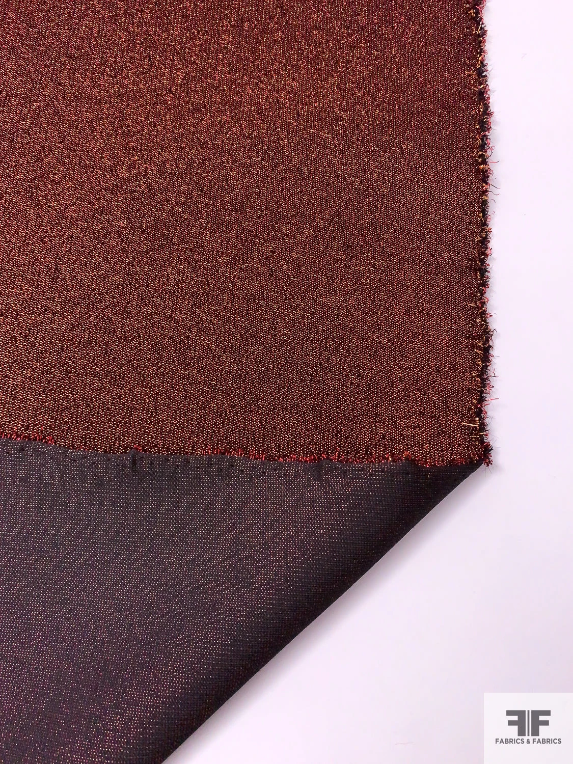 Italian Stretch Lamé Suiting - Metallic Red / Gold / Black 7 Italian Stretch Lamé Suiting - Metallic Red / Gold / Black - Image 5