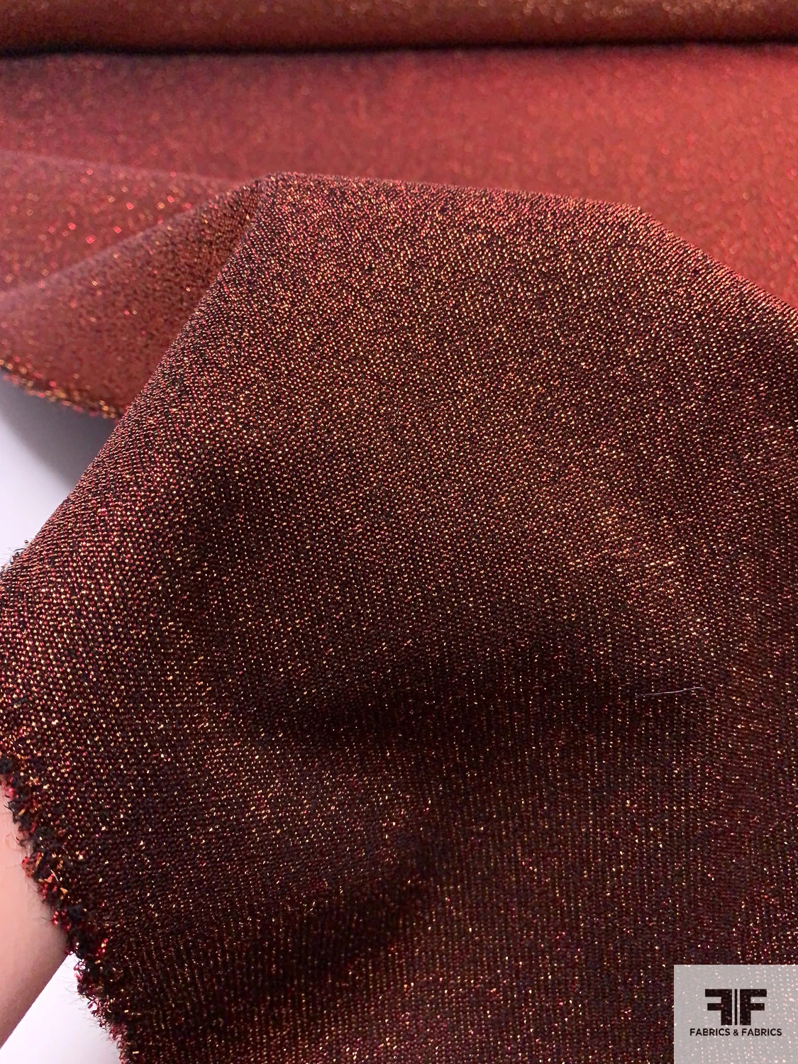 Italian Stretch Lamé Suiting - Metallic Red / Gold / Black 9 Italian Stretch Lamé Suiting - Metallic Red / Gold / Black - Image 7