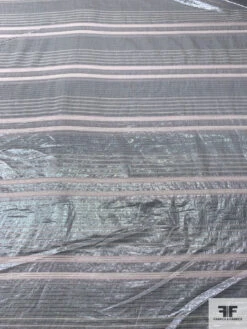 Italian Metallic Striped Lamé Cotton Voile - Metallic Mint / Off-White 13 Italian Metallic Striped Lamé Cotton Voile - Metallic Mint / Off-White -Fabrics And Fabrics Store 17765 4