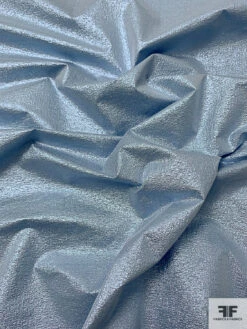 Italian Tissue Lamé With Vertical Stretch - Metallic Sky Blue 13 Italian Tissue Lamé With Vertical Stretch - Metallic Sky Blue -Fabrics And Fabrics Store 17767 3