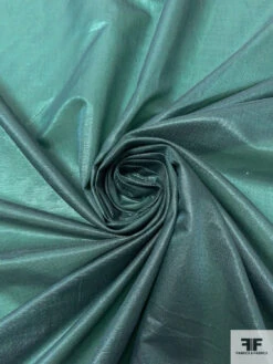Italian Sheer Silk Blend Lamé - Soft Hunter Green -Fabrics And Fabrics Store 17772 1