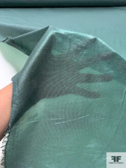 Italian Sheer Silk Blend Lamé - Soft Hunter Green -Fabrics And Fabrics Store 17772 8