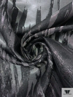 Italian Abstract Lamé-Brocade - Metallic Grey / Black 14 Italian Abstract Lamé-Brocade - Metallic Grey / Black -Fabrics And Fabrics Store 17780 1