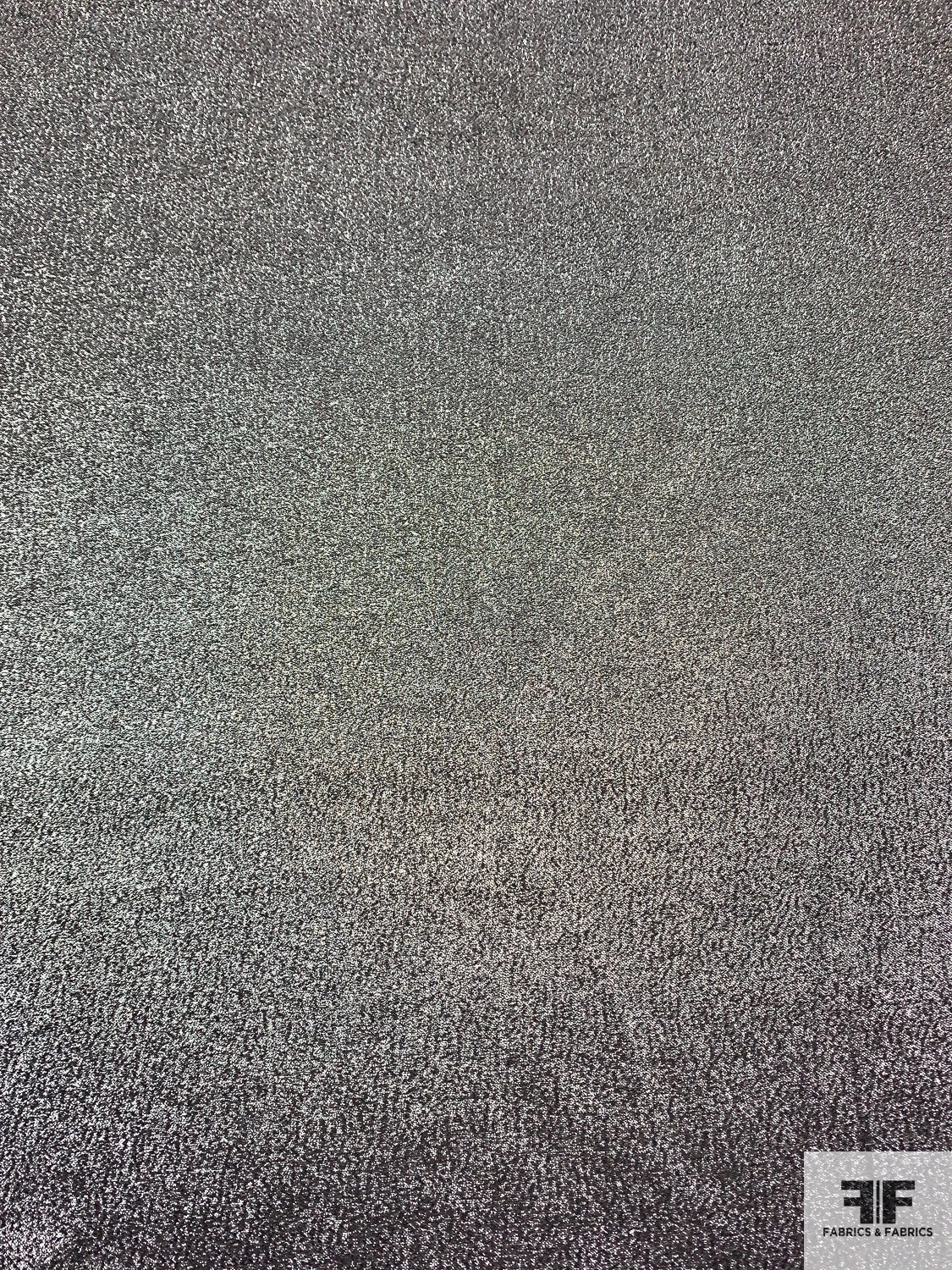 Italian Solid Couture Lamé Silk Blend - Silver / Black 6 Italian Solid Couture Lamé Silk Blend - Silver / Black - Image 4