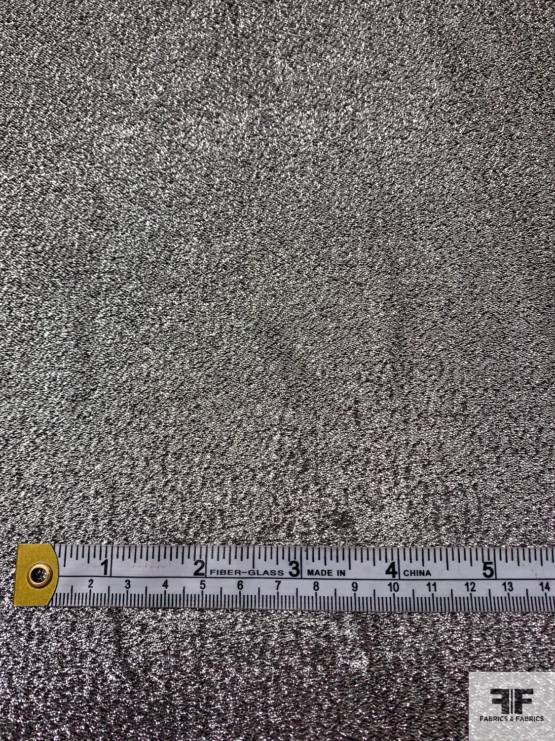 Italian Solid Couture Lamé Silk Blend - Silver / Black 8 Italian Solid Couture Lamé Silk Blend - Silver / Black - Image 6