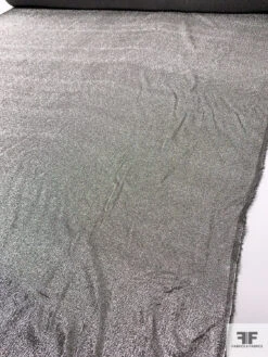 Italian Solid Couture Lamé Silk Blend - Silver / Black 17 Italian Solid Couture Lamé Silk Blend - Silver / Black -Fabrics And Fabrics Store 17781 9
