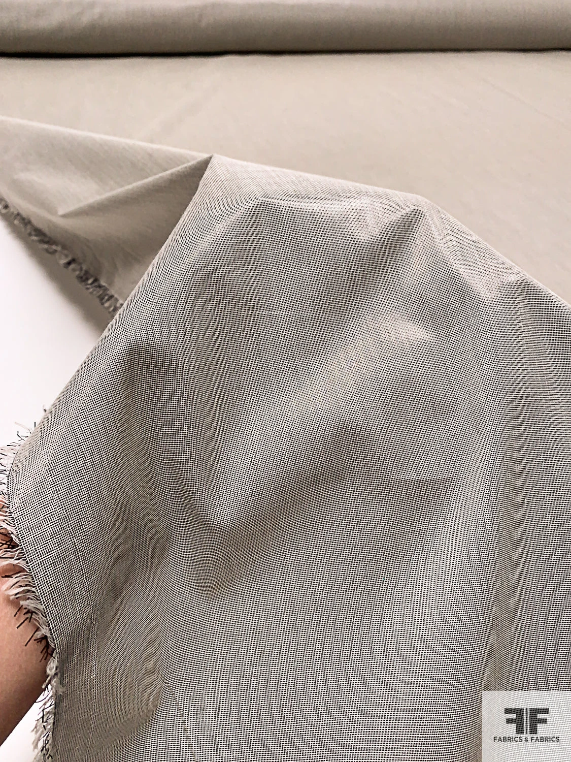 Italian High-Sheen Novelty Cotton Shirting - Black / Ivory 9 Italian High-Sheen Novelty Cotton Shirting - Black / Ivory - Image 7