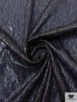 Italian Semi-Sheer Textured Lamé - Black -Fabrics And Fabrics Store 17787 2