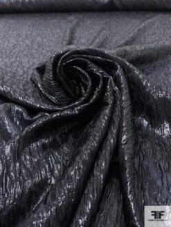Italian Semi-Sheer Textured Lamé - Black -Fabrics And Fabrics Store 17787 3