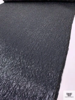 Italian Semi-Sheer Textured Lamé - Black -Fabrics And Fabrics Store 17787 7