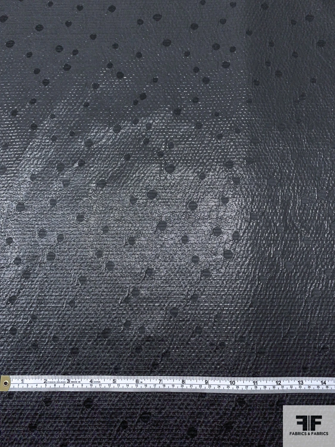 Italian Polka Dot Ottoman Lamé - Black 7 Italian Polka Dot Ottoman Lamé - Black - Image 5