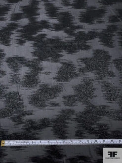 Italian Abstract Metallic Silk Chiffon - Black 15 Italian Abstract Metallic Silk Chiffon - Black -Fabrics And Fabrics Store 17793 5