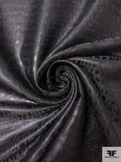 Italian Graphic Pattern Novelty Gazar Lamé - Black -Fabrics And Fabrics Store 17794 2