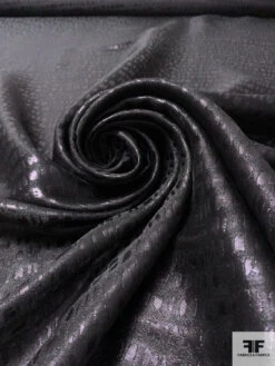 Italian Graphic Pattern Novelty Gazar Lamé - Black -Fabrics And Fabrics Store 17794 3