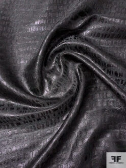 Italian Graphic Pattern Novelty Gazar Lamé - Black -Fabrics And Fabrics Store 17794 4