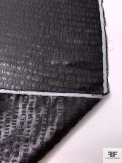 Italian Graphic Pattern Novelty Gazar Lamé - Black -Fabrics And Fabrics Store 17794 7