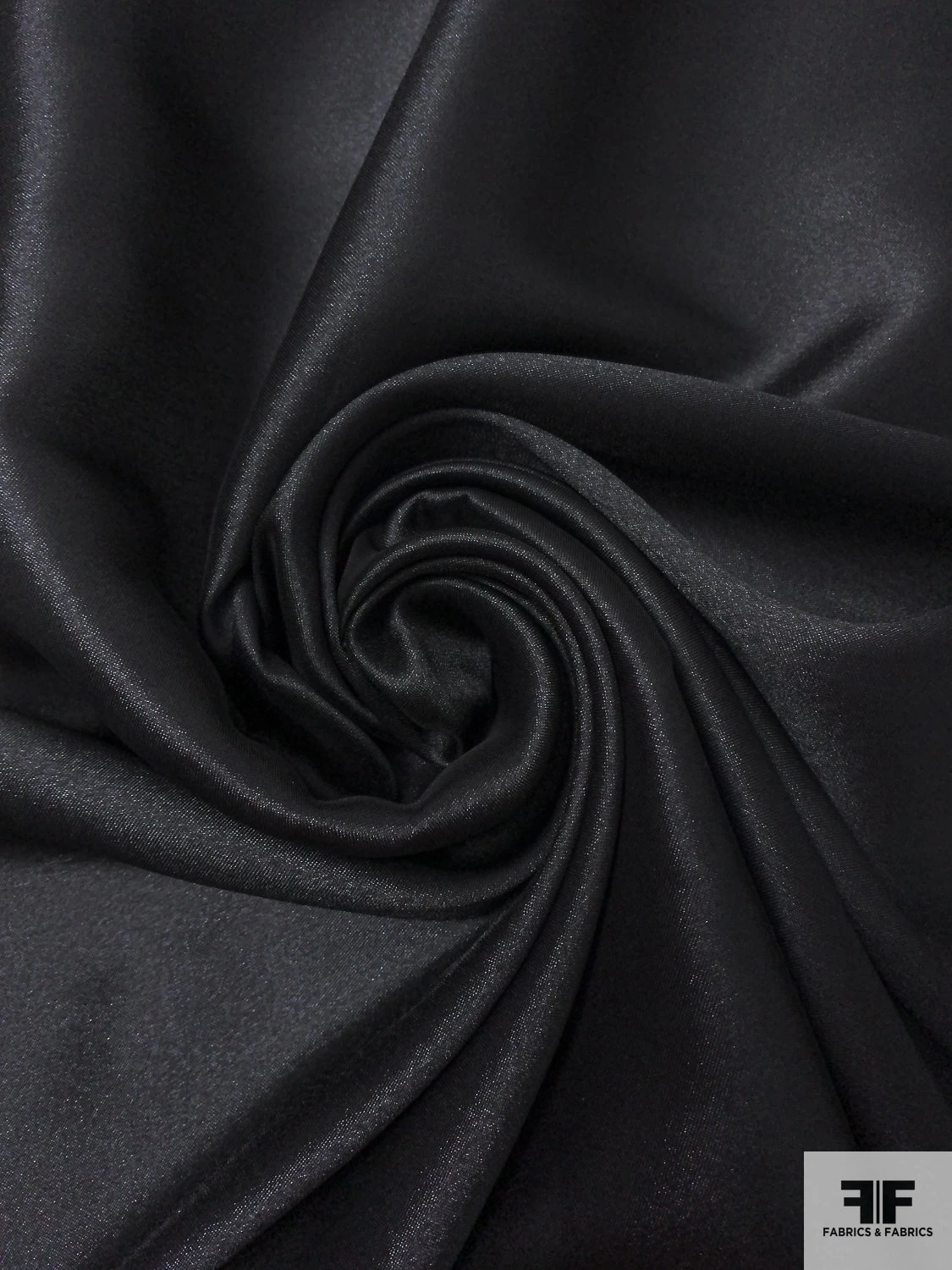 Italian Solid Semi-Sheer Soft Lamé - Black 6 Italian Solid Semi-Sheer Soft Lamé - Black - Image 4