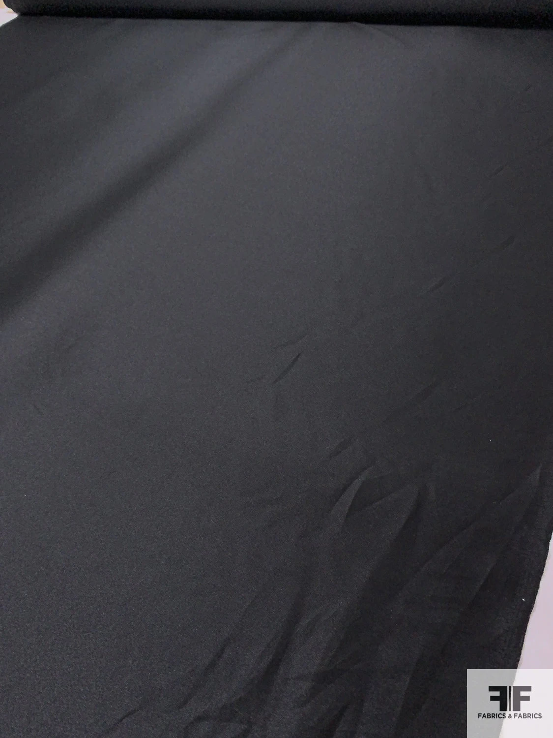 Italian Solid Semi-Sheer Soft Lamé - Black 8 Italian Solid Semi-Sheer Soft Lamé - Black - Image 6