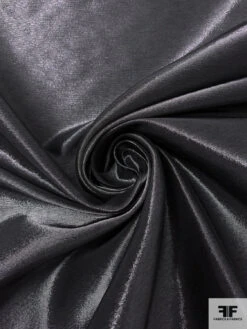 Italian Solid Satin Lamé - Black