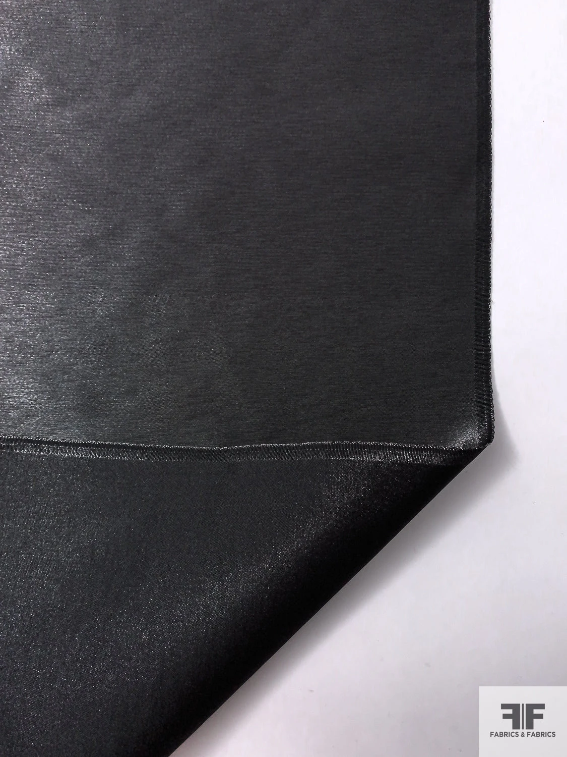 Italian Solid Satin Lamé - Black 8 Italian Solid Satin Lamé - Black - Image 6