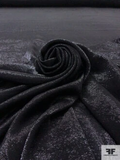 Italian Stretch Lamé - Black