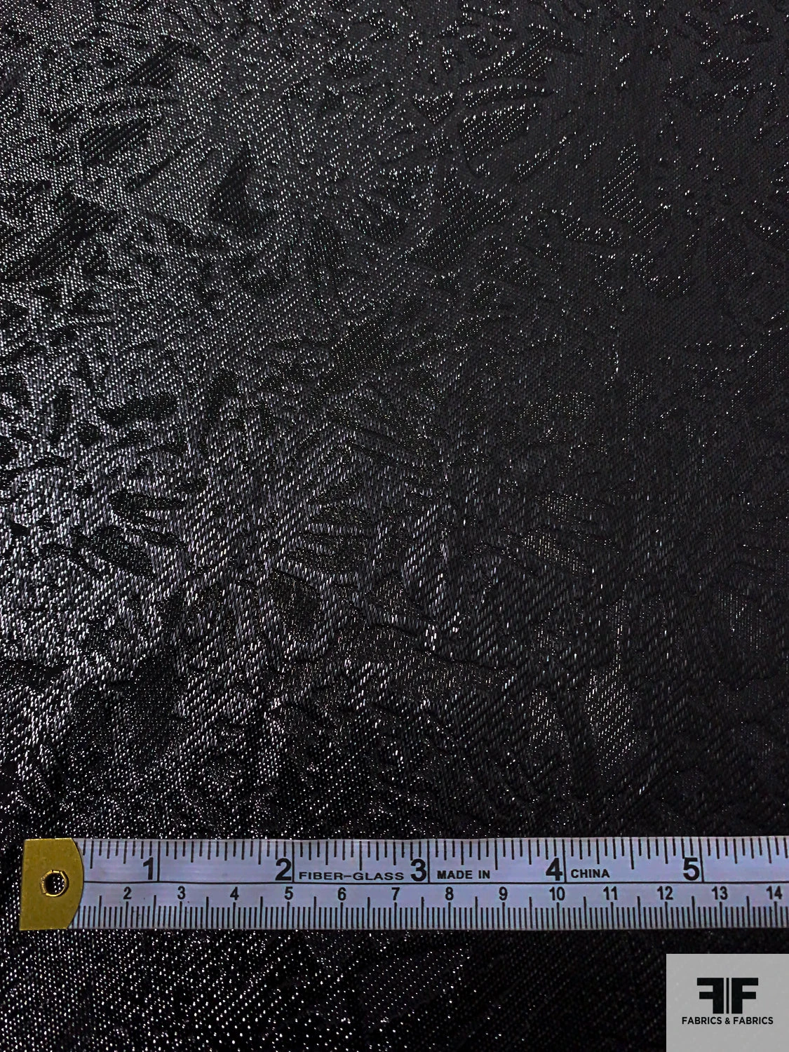 Italian Floral Soft Jacquard Lamé - Black 8 Italian Floral Soft Jacquard Lamé - Black - Image 6