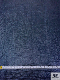 Italian Metallic Silk Chiffon - Metallic Blue / Black -Fabrics And Fabrics Store 17817 5