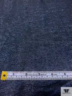 Italian Metallic Silk Chiffon - Metallic Blue / Black -Fabrics And Fabrics Store 17817 6