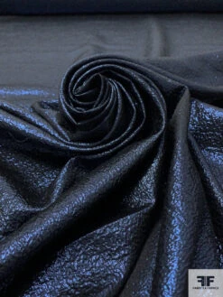 Italian Double Face Lamé Brocade Suiting - Metallic Navy 14 Italian Double Face Lamé Brocade Suiting - Metallic Navy -Fabrics And Fabrics Store 17827 3