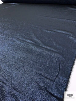 Italian Double Face Lamé Brocade Suiting - Metallic Navy 18 Italian Double Face Lamé Brocade Suiting - Metallic Navy -Fabrics And Fabrics Store 17827 8