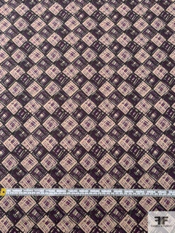 Geometric Sketch Printed Cotton Poplin - Nude / Purple / Eggplant 15 Geometric Sketch Printed Cotton Poplin - Nude / Purple / Eggplant -Fabrics And Fabrics Store 17832 5