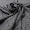 Italian Windowpane Flannel Wool Suiting - Heather Grey / Navy 2 Italian Windowpane Flannel Wool Suiting - Heather Grey / Navy -Fabrics And Fabrics Store 17921 3