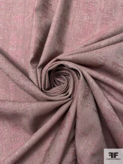 Fine Jacquard Glen Plaid Wool Suiting - Dusty Pink / Light Beige 12 Fine Jacquard Glen Plaid Wool Suiting - Dusty Pink / Light Beige -Fabrics And Fabrics Store 17930 1
