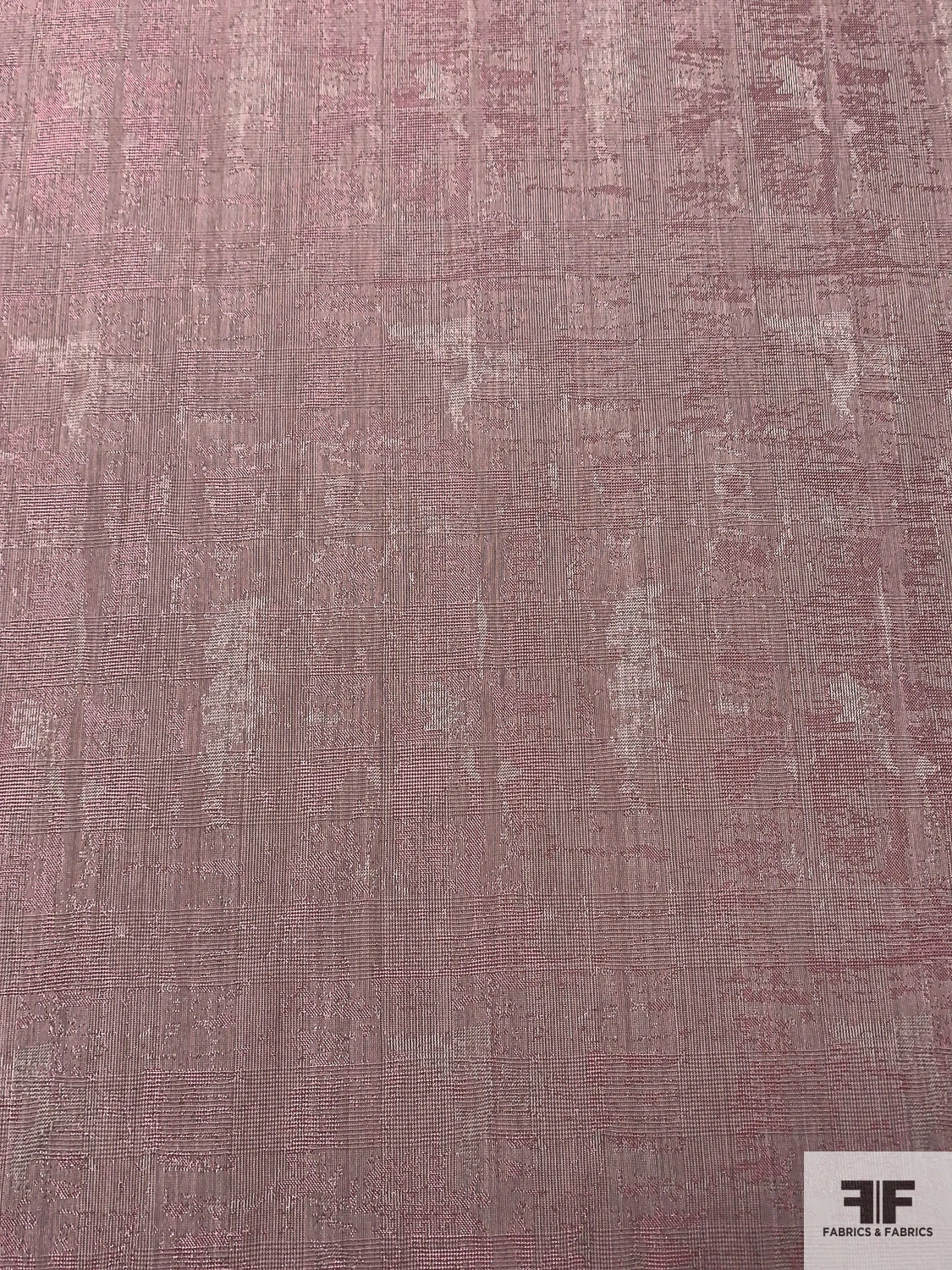 Fine Jacquard Glen Plaid Wool Suiting - Dusty Pink / Light Beige 4 Fine Jacquard Glen Plaid Wool Suiting - Dusty Pink / Light Beige - Image 2