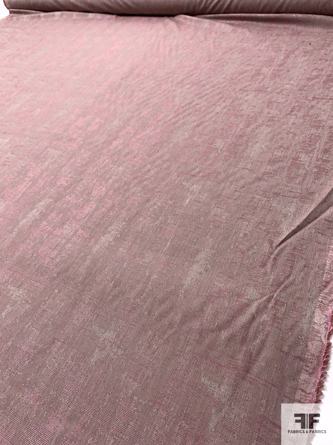 Fine Jacquard Glen Plaid Wool Suiting - Dusty Pink / Light Beige 9 Fine Jacquard Glen Plaid Wool Suiting - Dusty Pink / Light Beige - Image 7