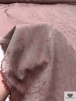 Fine Jacquard Glen Plaid Wool Suiting - Dusty Pink / Light Beige 17 Fine Jacquard Glen Plaid Wool Suiting - Dusty Pink / Light Beige -Fabrics And Fabrics Store 17930 8