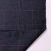 Glen Plaid Lightweight Windowpane Wool Blend Suiting - Navy / Cranberry / Black 2 Glen Plaid Lightweight Windowpane Wool Blend Suiting - Navy / Cranberry / Black -Fabrics And Fabrics Store 17962 7