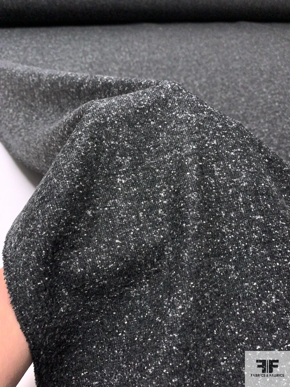 Italian Classic Speckled Wool Blend Suiting - Dark Grey / Light Grey 9 Italian Classic Speckled Wool Blend Suiting - Dark Grey / Light Grey - Image 7