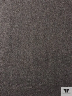 Herringbone Soft Brushed Wool Blend Flannel Suiting - Black / Taupe -Fabrics And Fabrics Store 17968 4