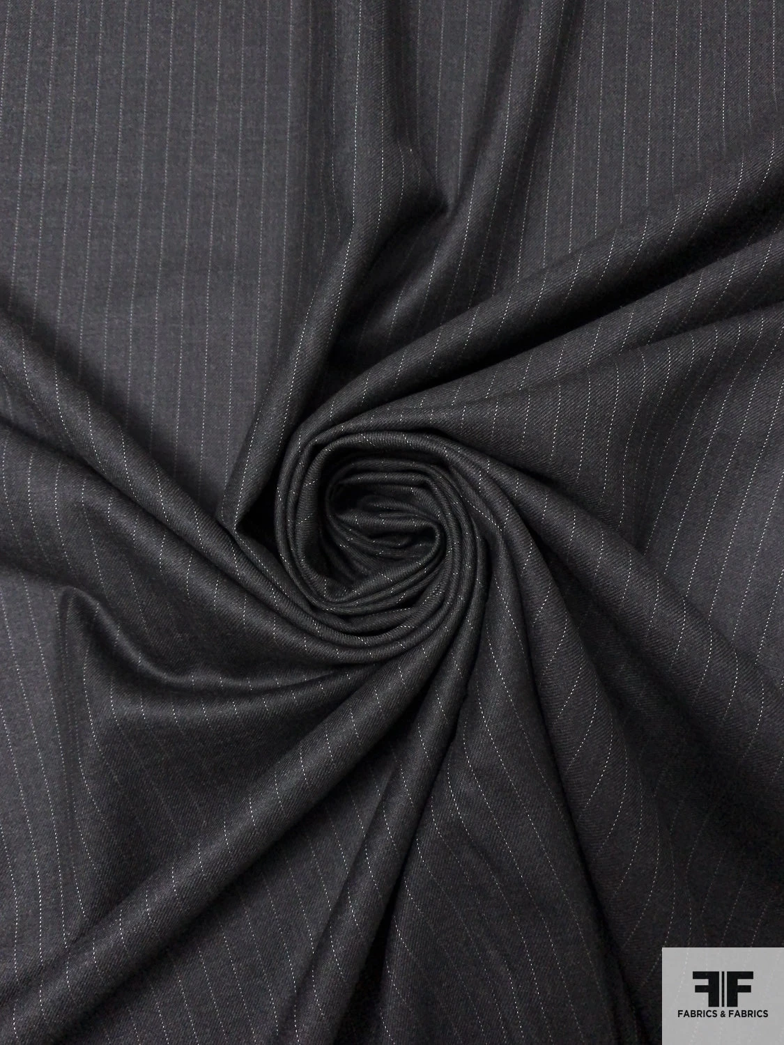 Made In England Super 130s Super Fine Merino Wool Suiting - Soft Black / White 6 Made In England Super 130s Super Fine Merino Wool Suiting - Soft Black / White - Image 4