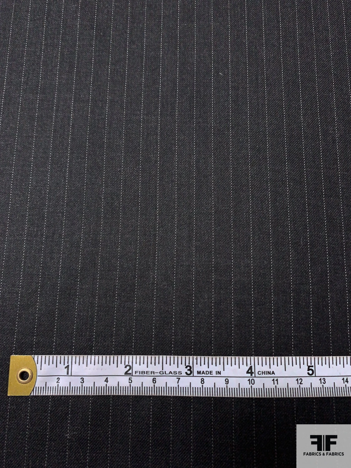 Made In England Super 130s Super Fine Merino Wool Suiting - Soft Black / White 4 Made In England Super 130s Super Fine Merino Wool Suiting - Soft Black / White - Image 2