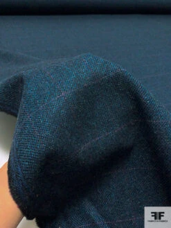 Made In England Windowpane Donegal Lambswool Suiting - Teal / Black / Violet 16 Made In England Windowpane Donegal Lambswool Suiting - Teal / Black / Violet -Fabrics And Fabrics Store 17987 7