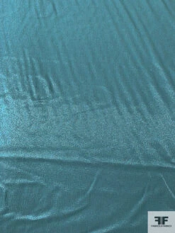 Italian Panné-Look Virgin Wool Blend Suiting - Aquamarine Blue -Fabrics And Fabrics Store 17990 3