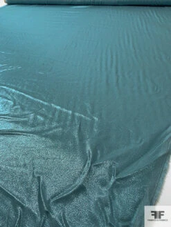 Italian Panné-Look Virgin Wool Blend Suiting - Aquamarine Blue -Fabrics And Fabrics Store 17990 6