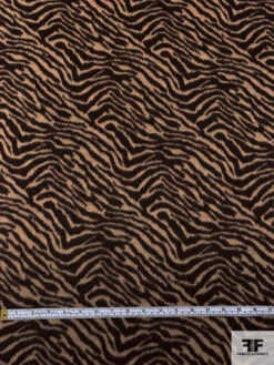 Animal Pattern Brushed Wool Blend Leightweight Coating - Tan / Brown -Fabrics And Fabrics Store 18014 5