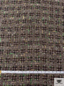 Italian Wool Blend Tweed Suiting - Brown / Green / Blue / Yellow -Fabrics And Fabrics Store 18026 5
